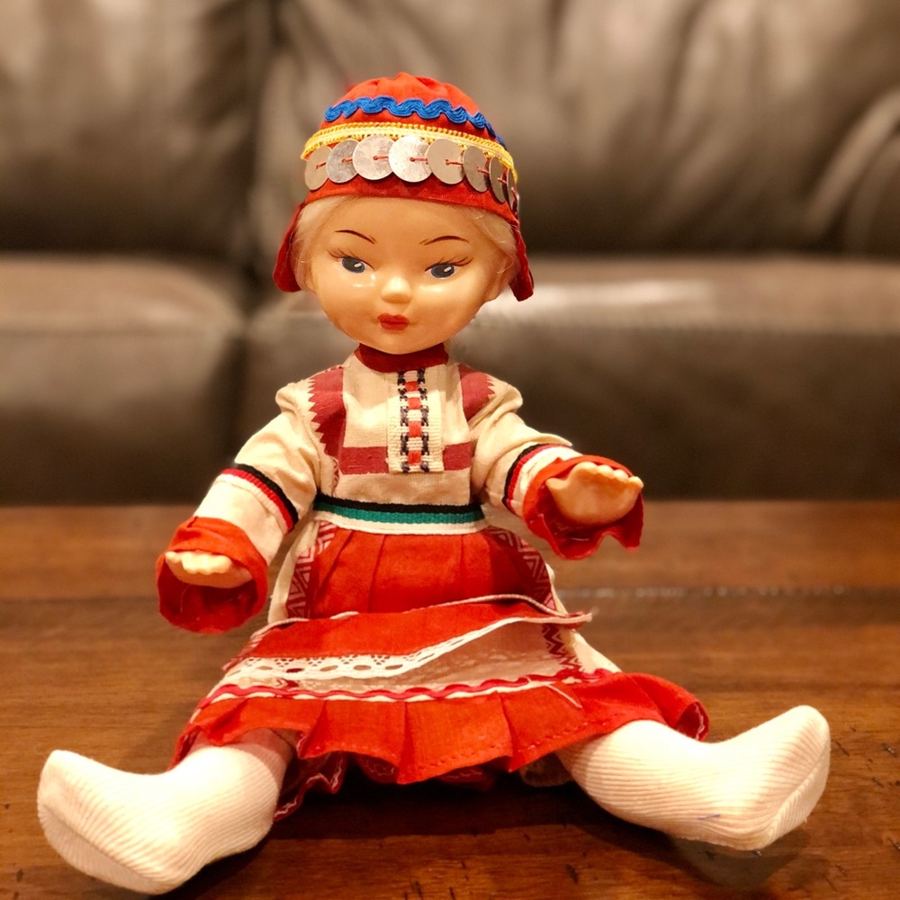 VINTAGE NASTENKA DOLL IN TRADITIONAL COSTUME 1970s